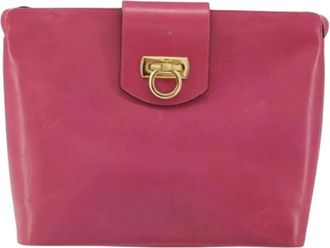 Ferragamo Pre-owned Cross Body Bags, female, Pink, Size: ONE SIZE Pre-owned Leather Shoulder Bag