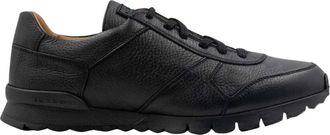 Kiton Leren Herten Shearling Bont Sneakers - Heren - Sneakers - Zwart - 41 1/2 EU - Leer - Schoenen