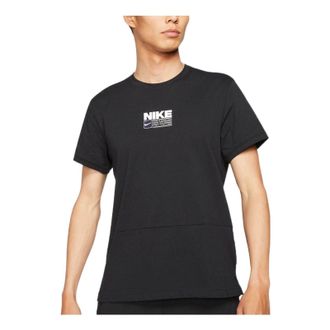 Nike Mens Nike Minimalistic Alphabet Logo Printing Casual Short Sleeve Black T-Shirt CZ2575-010