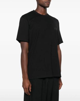 Yohji Yamamoto Mens Regular Ss Logo T-Shirt Black Clothing > Polo & T-Shirts