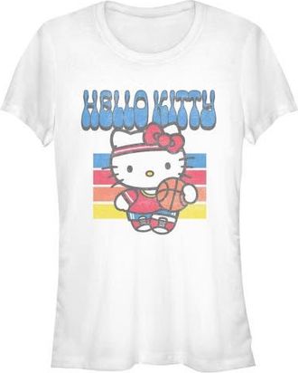 Hello Kitty Juniors Retro And Sports Short Sleeve Graphic T-shirt in White at Nordstrom, Size X-Large