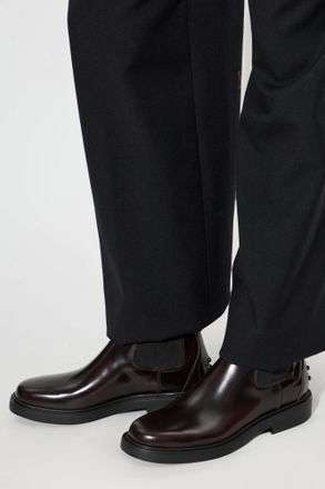 Tod's Ankle Boots With Logo, Womens, Burgundy