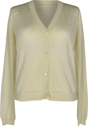 Marni Buttoned Cardigan in Yellow Cotton