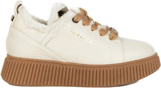 Lorenzo Mari Sally 30 shearling-trim sneakers - Beige