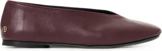 Anine Bing Ana Ballet Flats Smooth Leather - Fig