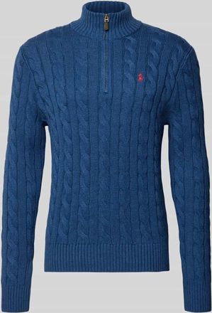 Polo Ralph Lauren Troyer mit Label-Stitching in Marine Melange, Größe XXL