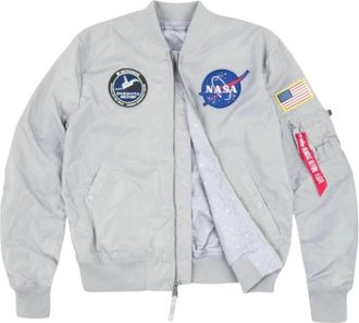 Alpha Industries Nasa Reversible Bomberjack II - Heren - Bomber jackets - Grijs - M - Nylon - Jassen