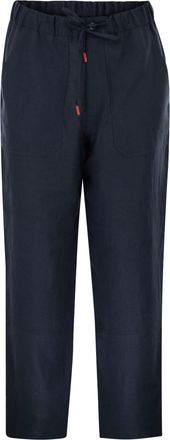 Kiton Ma&szlig;geschneiderte Kiton-Hose aus Leinen mit Kordelzug