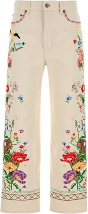 Valentino Garavani Melange ivory denim jeans