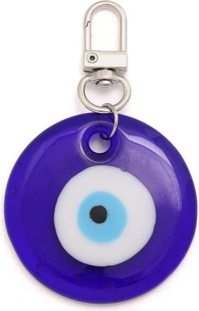 Petit Moments Evil Eyey Keychain in Silver/Blue at Nordstrom
