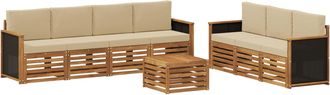 vidaXL Juegos De Sof&aacute;s 8 Uds. Madera De Acacia S&oacute;lida Vidaxl