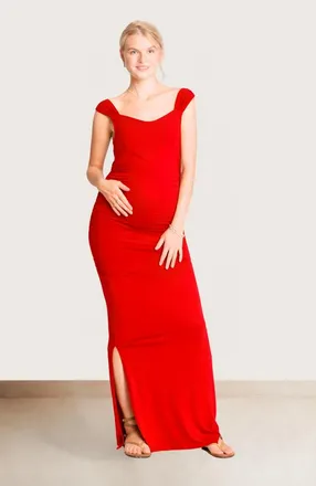 Nom Maternity Zoey Maternity Body-Con Dress in Red at Nordstrom, Size X-Large