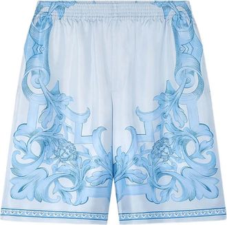 Versace Shorts con stampa barocca - Grigio