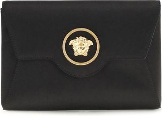 Versace Black Calf Leather Bos Taurus Shoulder Womens Bag