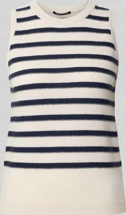 Luisa Cerano Luisa Cerano Pullunder aus Baumwoll-Kaschmir-Mix mit Rundhalsausschnitt in Offwhite, Gr&ouml;&szlig;e 34