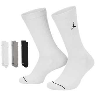 Nike Jordan Mens Every Day Cushioned Crew 3 Pack Socks - Grey/Black Size L