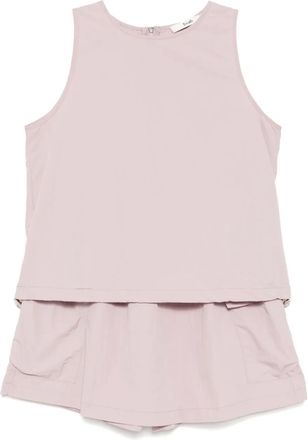 B+ab Set top e shorts smanicato - Viola