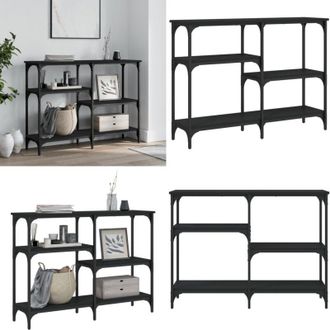 vidaXL Tavolino Consolle Nero 102x29x75 cm in Legno Multistrato - Tavolo da ingresso - Tavolo da soggiorno