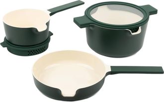 alva Neat 5-Piece Ceramic Nonstick Stackable Cookware Set, Induction & Oven Safe