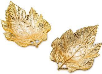 Alice Pazkus Set Of 2 Metal Leaves