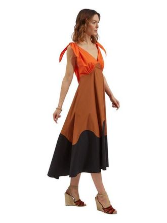 La DoubleJ High Tide Dress Coral in Color Block Corallo Coral at Nordstrom, Size X-Large