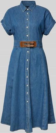 Lauren Ralph Lauren Jeanskleid mit Knopfleiste Modell ERLAINA in Jeansblau, Gr&ouml;&szlig;e 34