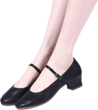 Generic Womens Casual Shoes - Leisure Summer Soft Sole Solid Color Non Slip Thick Heel Round Toe Breathable Dancing Shoes Womens Everyday Comfort Footwear for