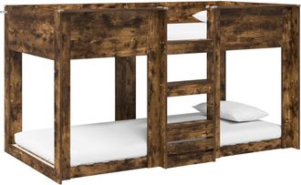 vidaXL Cama Litera Para Ni&ntilde;os Roble Ahumado 80 X 200 Cm Vidaxl