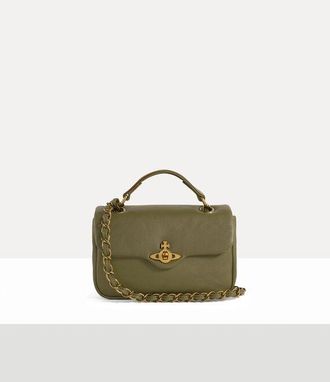 Vivienne Westwood Anita Small Shoulder Bag Aniline Leather Khaki