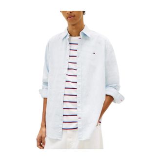 Tommy Hilfiger Casual Shirts, male, Blue, Size: 2XL Casual Shirts