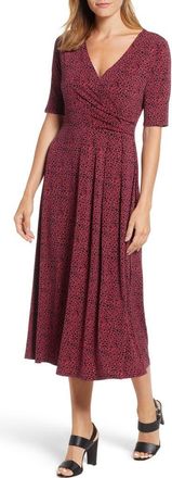 Chaus Ring Print Midi Dress in Rich Black at Nordstrom, Size Small