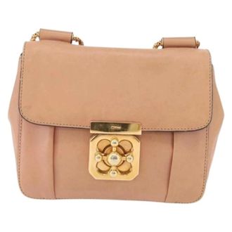 Chlo&eacute; Pre-owned Cross Body Bags, female, Pink, Size: ONE SIZE Pre-owned Elsie chain shoulder bag