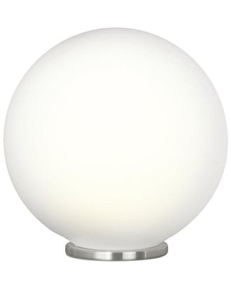 Eglo Eglo Rondo 1 Light Table Lamp With Siliver Finish & Opal Glass