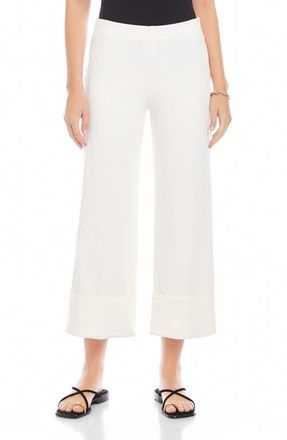 Fifteen Twenty Regina Cuff Crop Wide Leg Pants in Off White at Nordstrom, Size X-Small