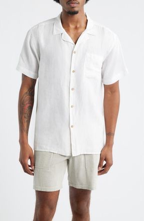 Boardies Solid Camp Shirt in White at Nordstrom, Size Xx-Large