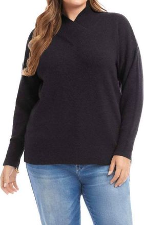 Karen Kane Shawl Collar Sweater - Plus In Black