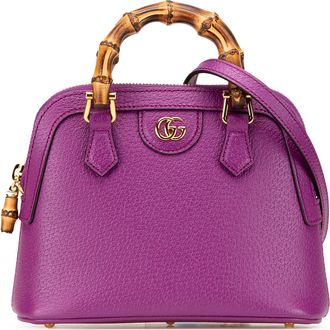 Gucci Pre-owned Womens Bamboo 1947 Mini Top Handle Bag - Fuschia Leather - One Size