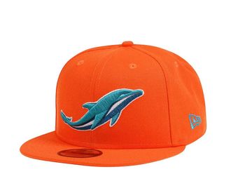 New Era Miami Dolphins Elements Orange Edition 9Fifty Snapback Cap, orange, One Size