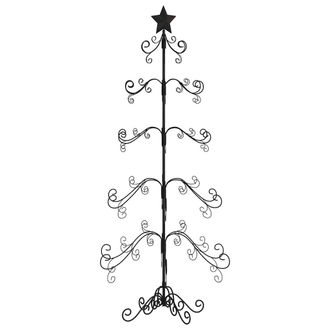 vidaXL &Aacute;rbol De Navidad Para Decoraci&oacute;n Metal Negro 150 Cm Vidaxl