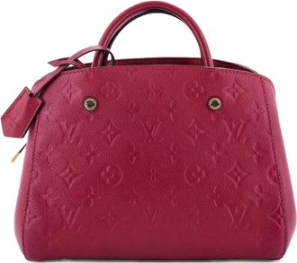Louis Vuitton Borsa a mano Montaigne BB in pelle Empreinte con monogramma - Rosa