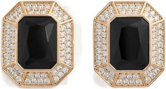 Self Portrait Black Crystal Encrusted Earrings