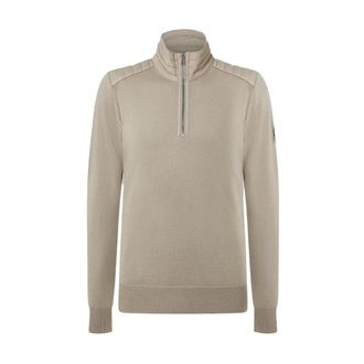 Belstaff Kilmington 1/4 Zip Jumper - male - Belstaff - Turtlenecks - Beige - S - Knitwear