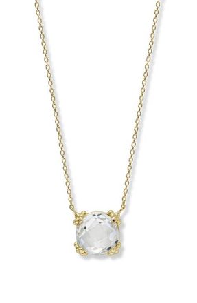 Anzie Dew Drop Cluster Topaz Pendant Necklace in Gold at Nordstrom, Size 17 In