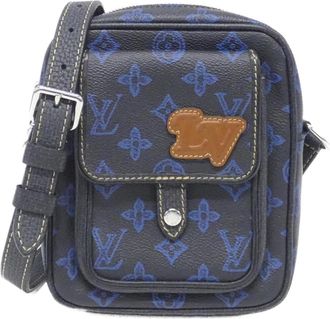 Louis Vuitton Blue Coated Canvas Shoulder Bag (Pre-Owned)