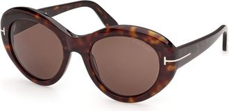 Tom Ford FT1423 ELODIE-02 52E Womens Sunglasses Tortoiseshell Size 54