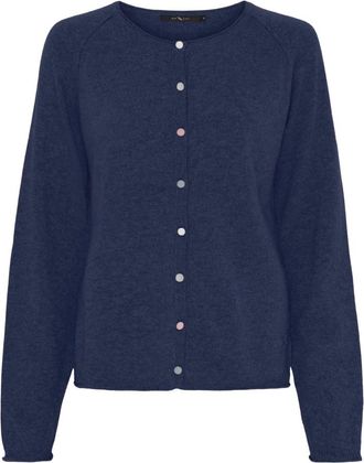 BTF-CPH Cardigan in cashmere a maglia fine - - Knitwear - Donna - Blu - S