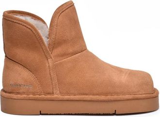 Panchic Suede Ankle Boot with Plush - Beige