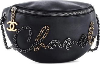 Chanel Chain Signe Waist Bag Calfskin belt bag - Zwart