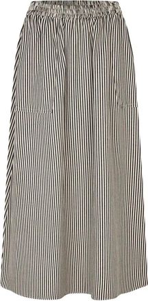 Lollys Laundry Elegante Maxi Rok met Strepen - Dames - Maxi Rokken - Veelkleurig - M - Katoen - Rokken