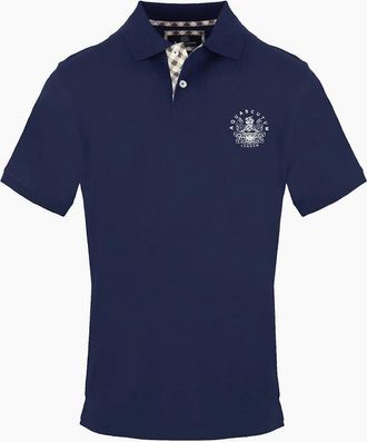 Aquascutum Mens Collared Neck Short Sleeve Polo Shirt - Navy - Size: 38
